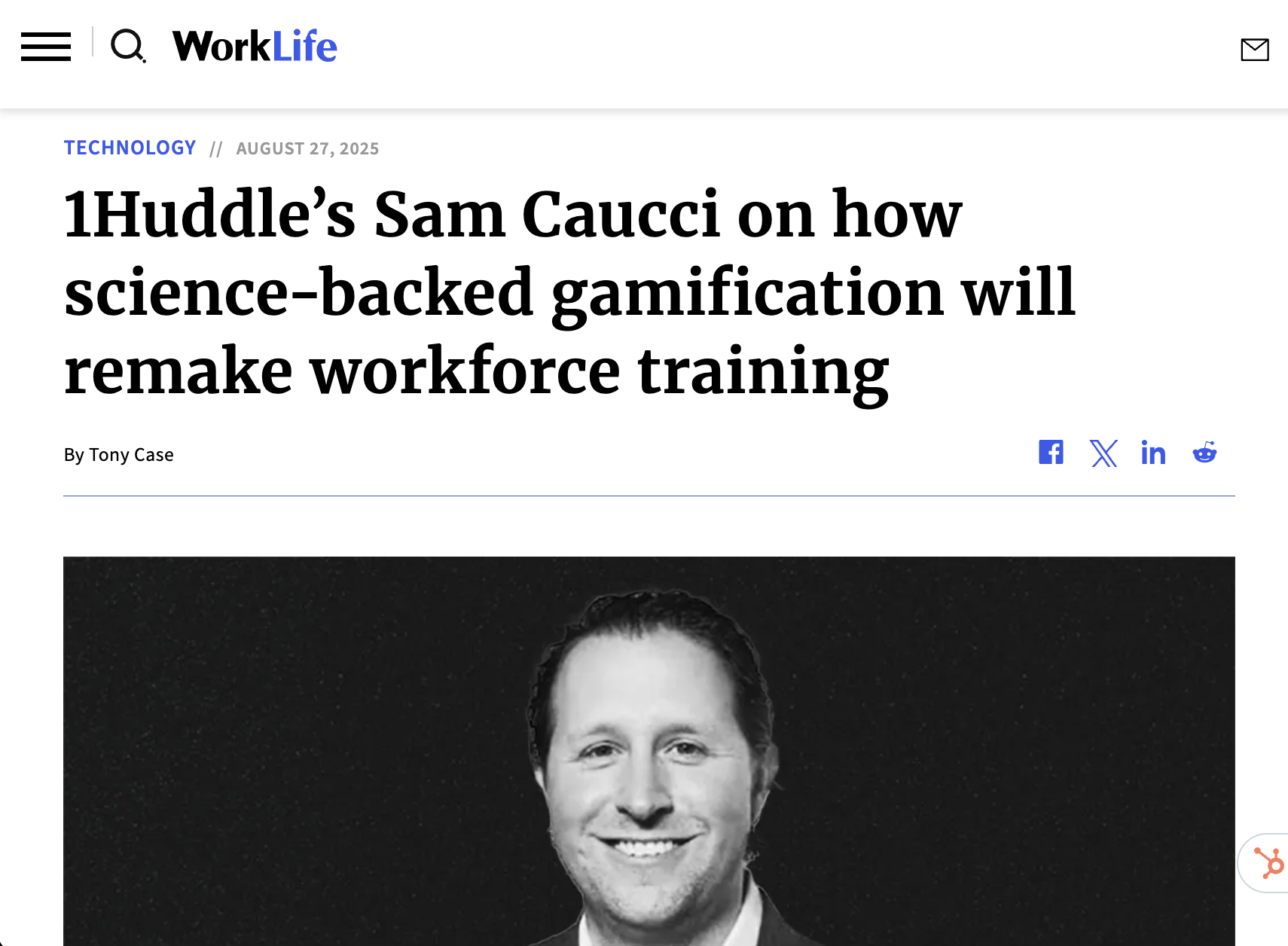 1Huddle CEO Sam Caucci Interview with Tony Case in WorkLife